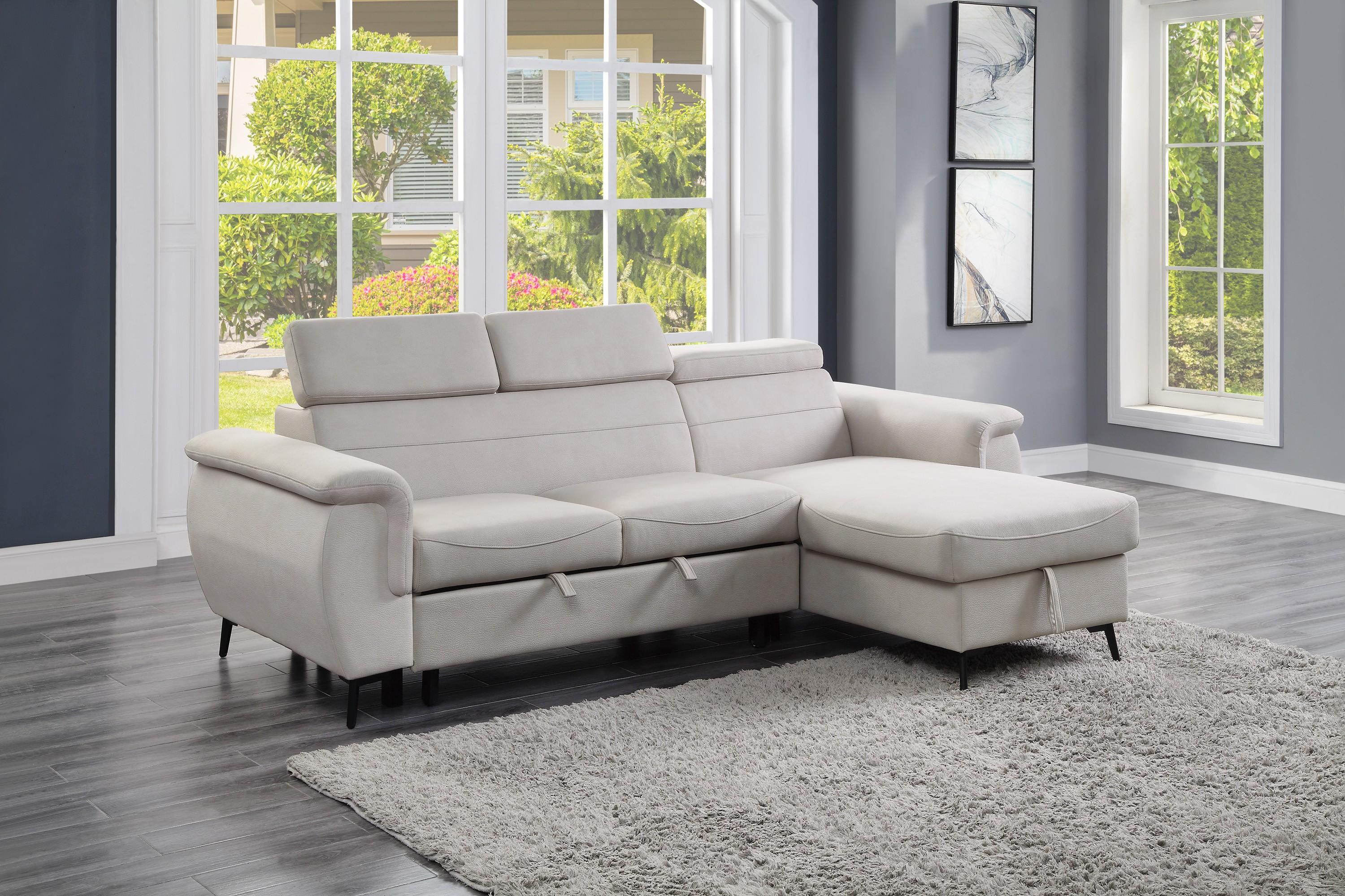 

    
 Photo  Modern Beige Solid Wood Reversible 2-Piece Sectional Homelegance 9403BE*SC Cadence
