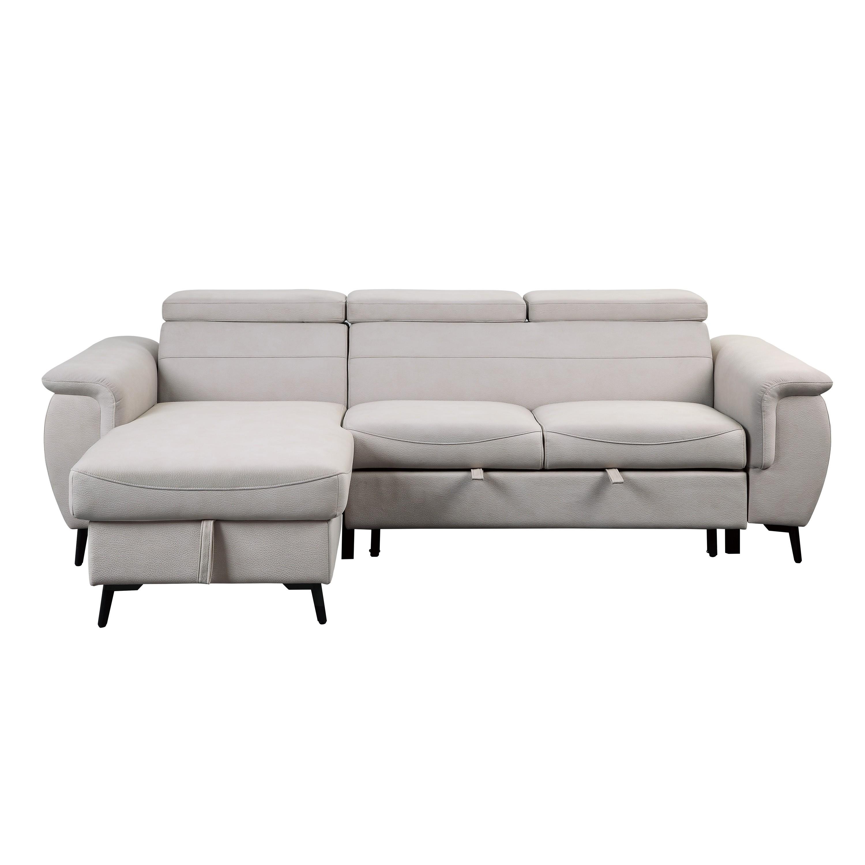 

    
Modern Beige Solid Wood Reversible 2-Piece Sectional Homelegance 9403BE*SC Cadence
