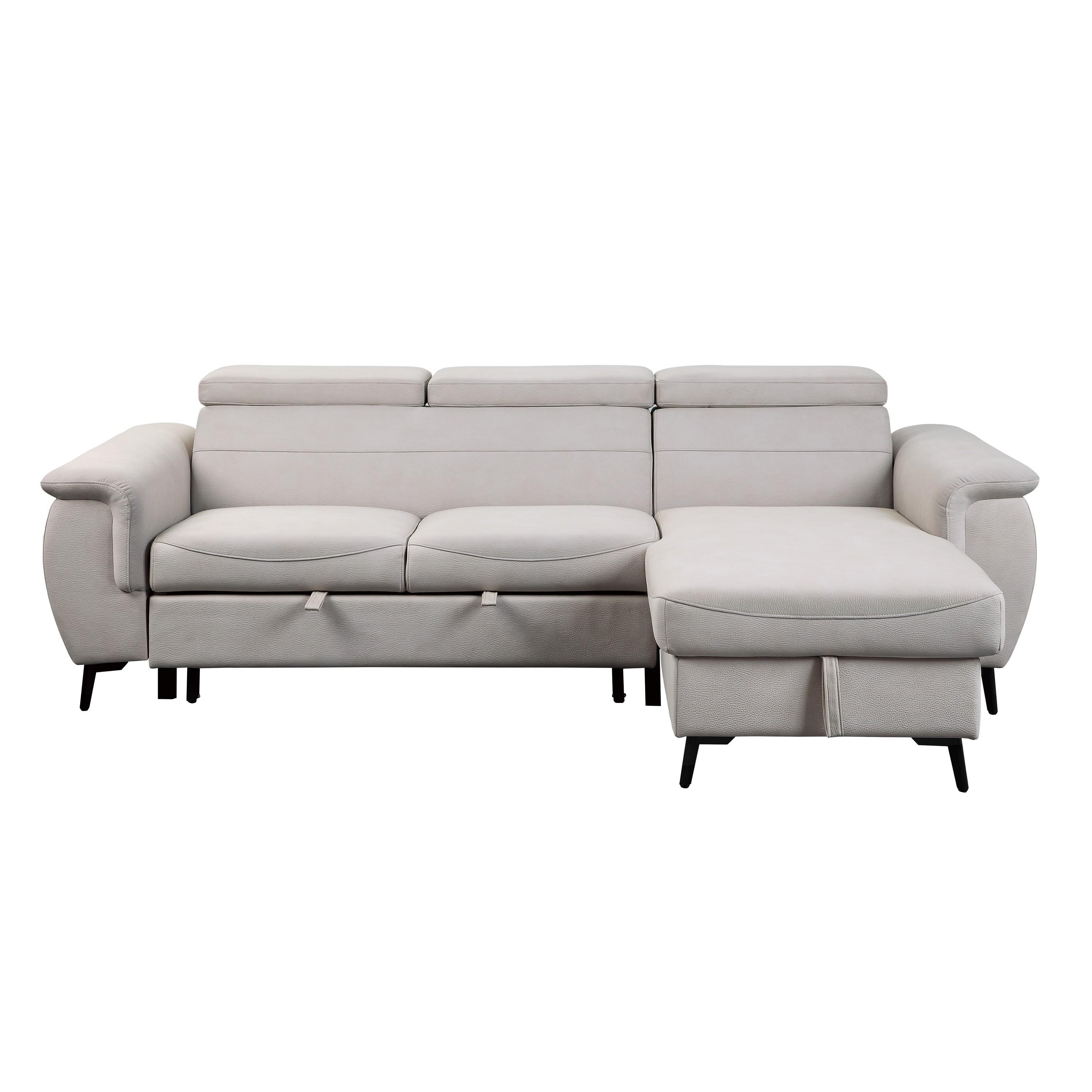 

    
Modern Beige Solid Wood Reversible 2-Piece Sectional Homelegance 9403BE*SC Cadence
