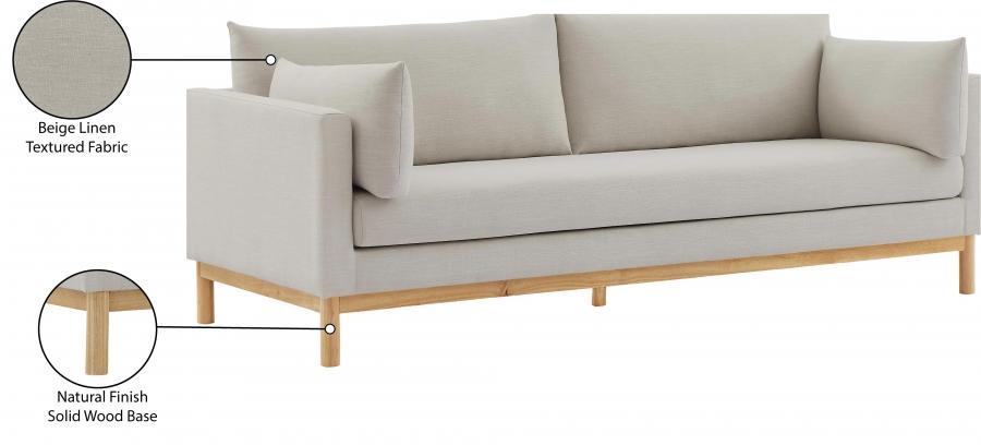 

                    
Buy Modern Beige Solid Wood Sofa Meridian Furniture Langham 157Beige-S
