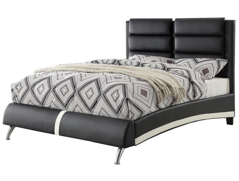 

        
Poundex Furniture F9340 Platform Bed Black Faux Leather 00700867331520
