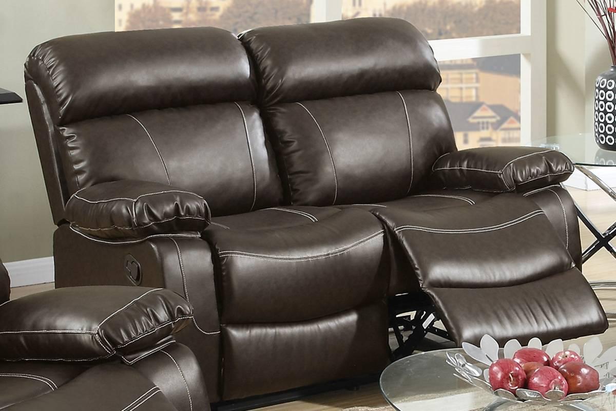 Contemporary, Modern Motion Loveseat F6719 F6719 in Black Bonded Leather