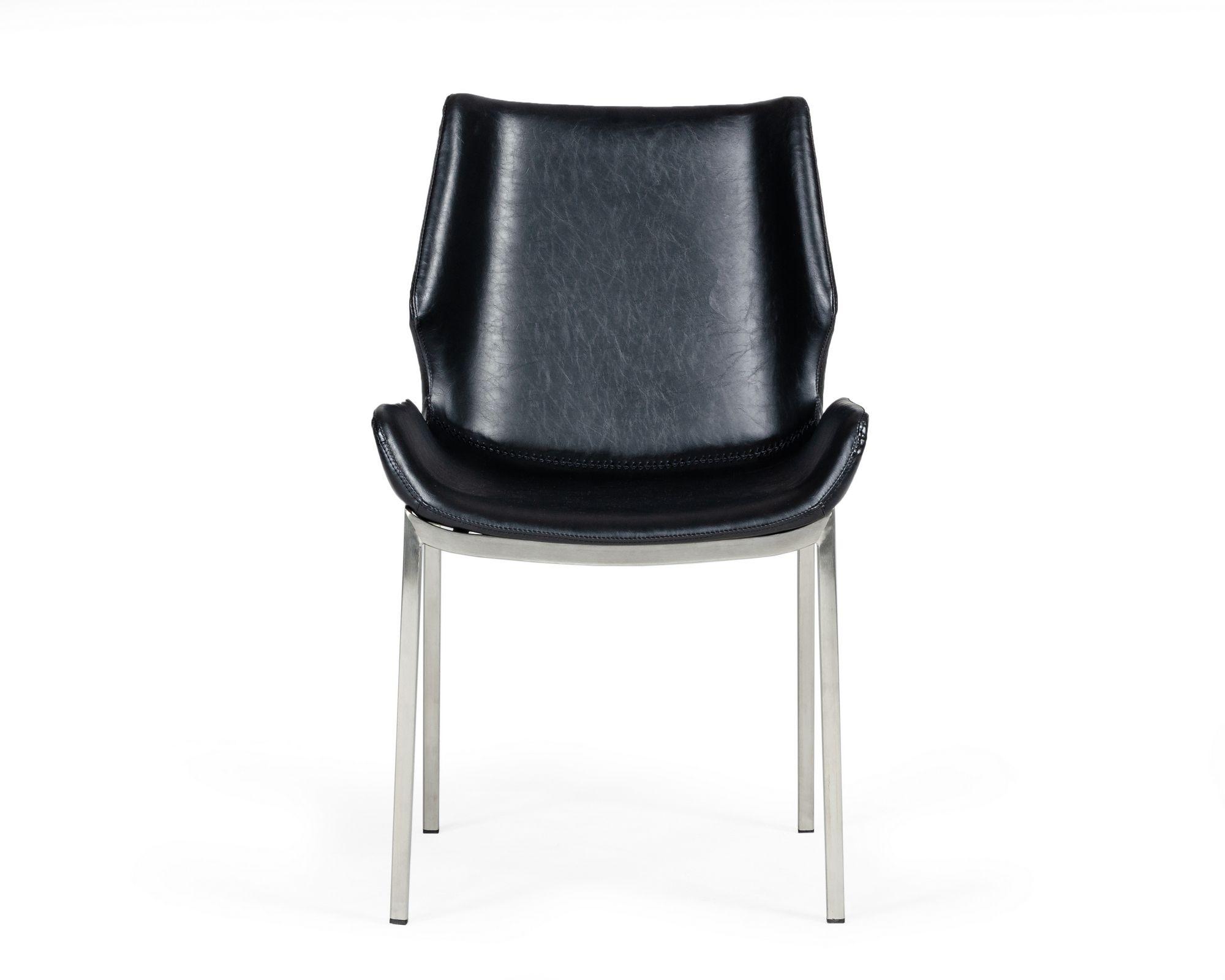 

    
Modern Black Eco-Leather Dining Chair Set by VIG Modrest Tina
