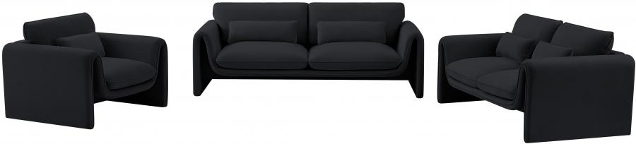

    
 Order  Contemporary Black Engineered Wood Loveseat Meridian Furniture Sloan 199Black-L

