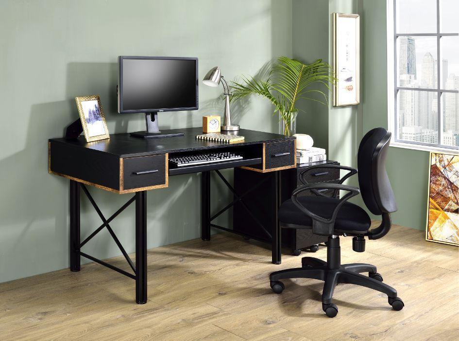 

    
Modern Black Finish Computer Desk by Acme 92799 Settea
