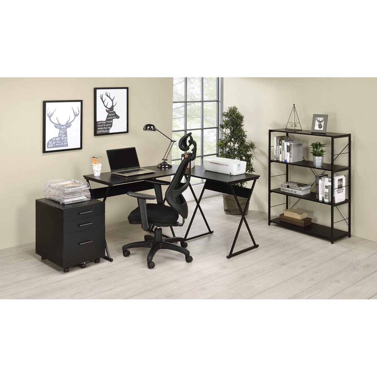 

    
Modern Black Finish Home Office Set by Acme Zafiri 93199-3pcs
