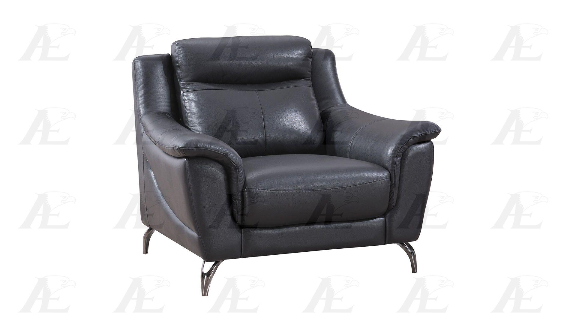 

    
 Order  Black Genuine Leather Sofa Set 3 Pcs EK150-BK  American Eagle Modern
