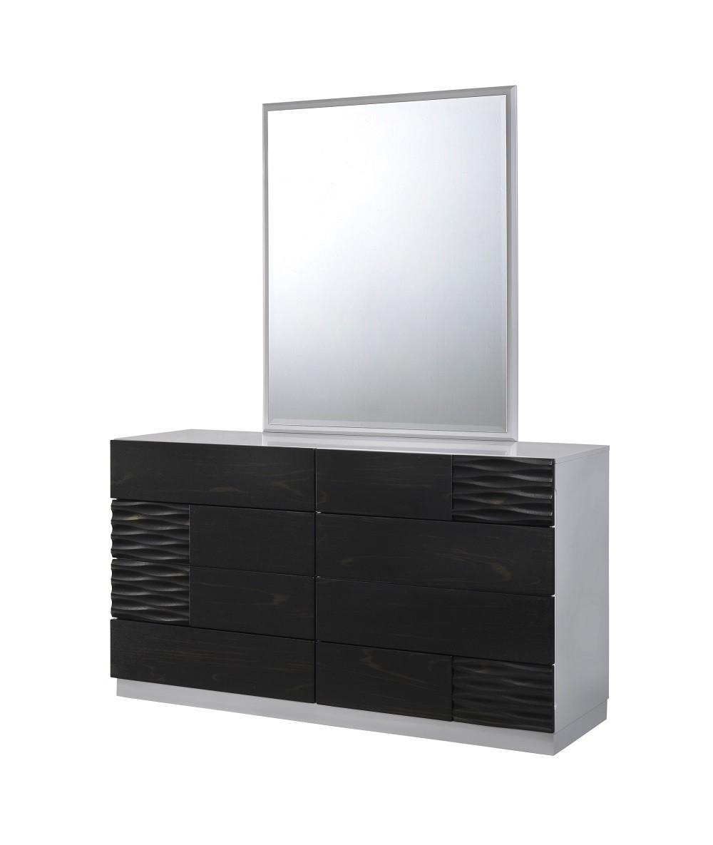 

    
SKU18869-EK-Set-5 Modern Black Gloss & Gray Fabric King Size Bedroom Set 5Pcs J&M Tribeca
