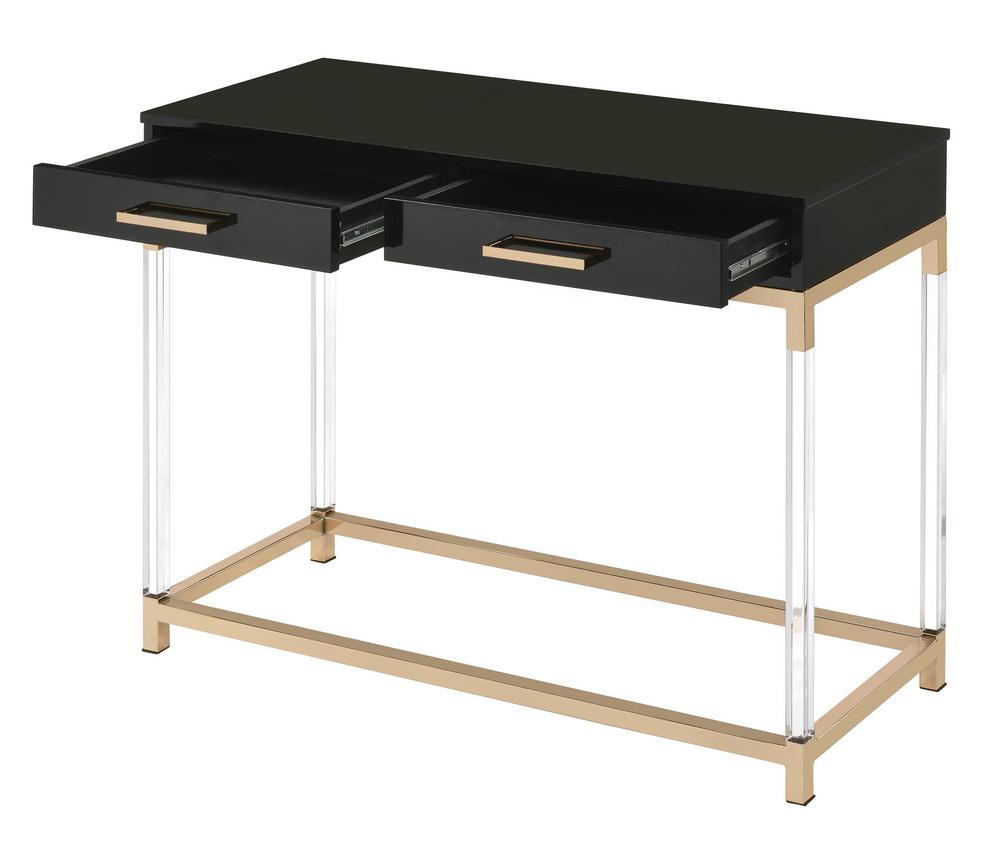 

    
Modern Black & Gold Console Table by Acme Adiel 82348
