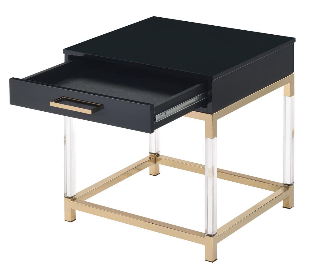 

    
Modern Black & Gold End Table by Acme Adiel 82347
