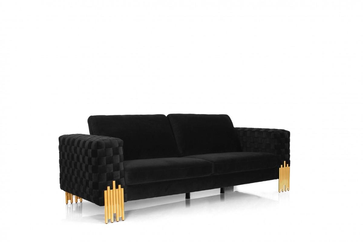 

    
VIG Furniture Georgia Sofa Gold/Black VGKNK8622-S
