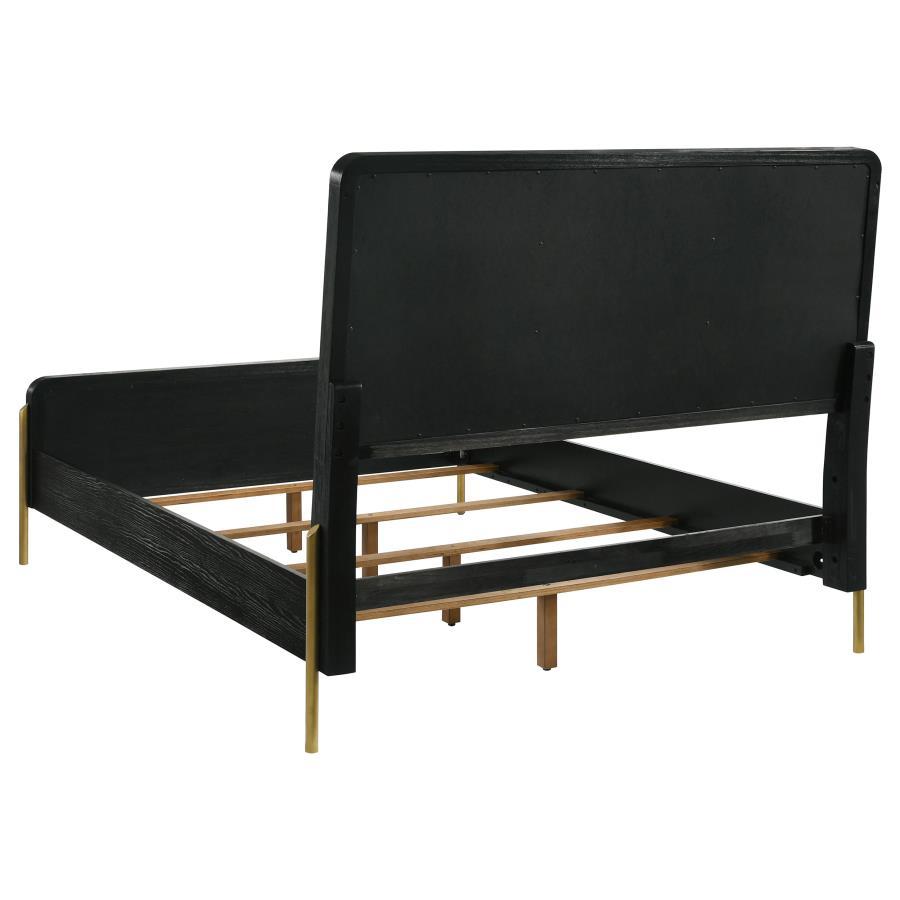 

        
Coaster Arini Queen Panel Bed 224331Q Panel Bed Gray/Gold/Black Fabric 51511149894919
