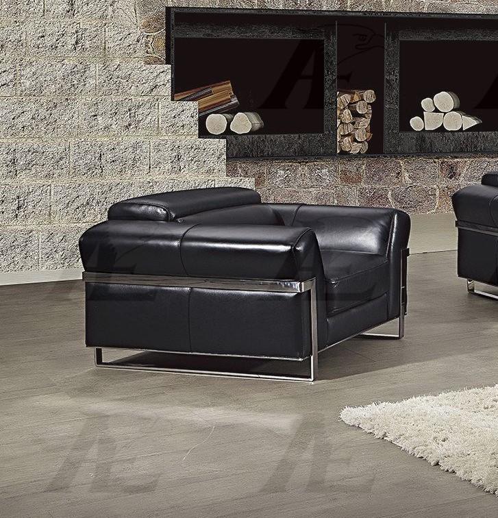 

    
EK012-BK -Set-3 Black Italian Full Leather Sofa Set 3 Pcs EK012-BK American Eagle Modern
