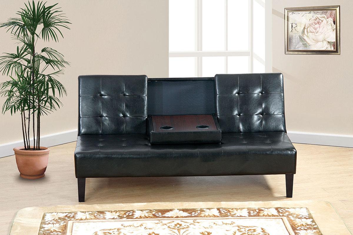 

        
Poundex Furniture F7209 Adjustable Sofa Black Faux Leather 00742169720916
