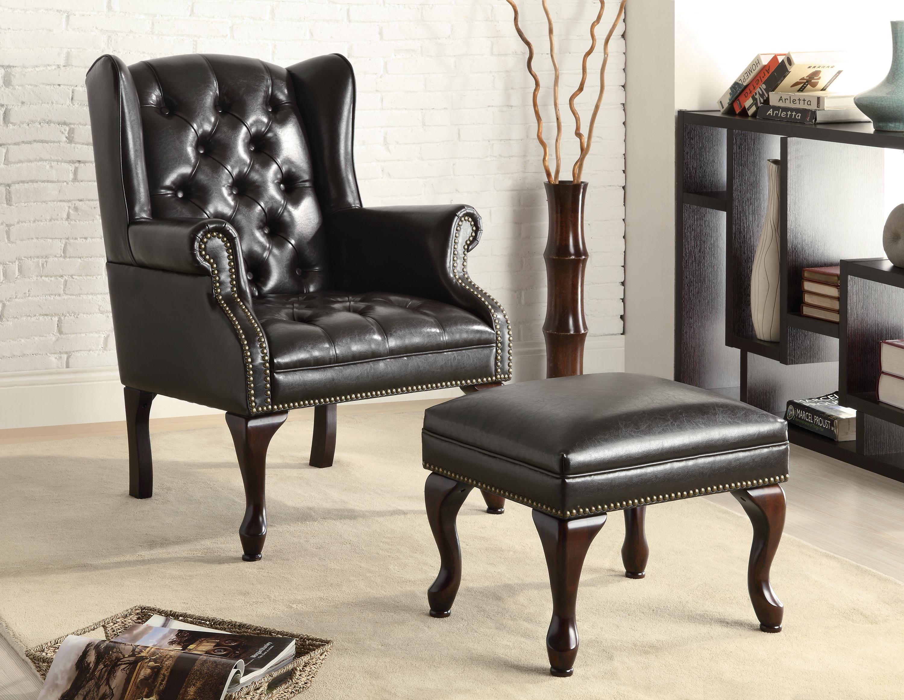 

    
Modern Black Leatherette Accent Chair Set 2pcs Coaster 900262
