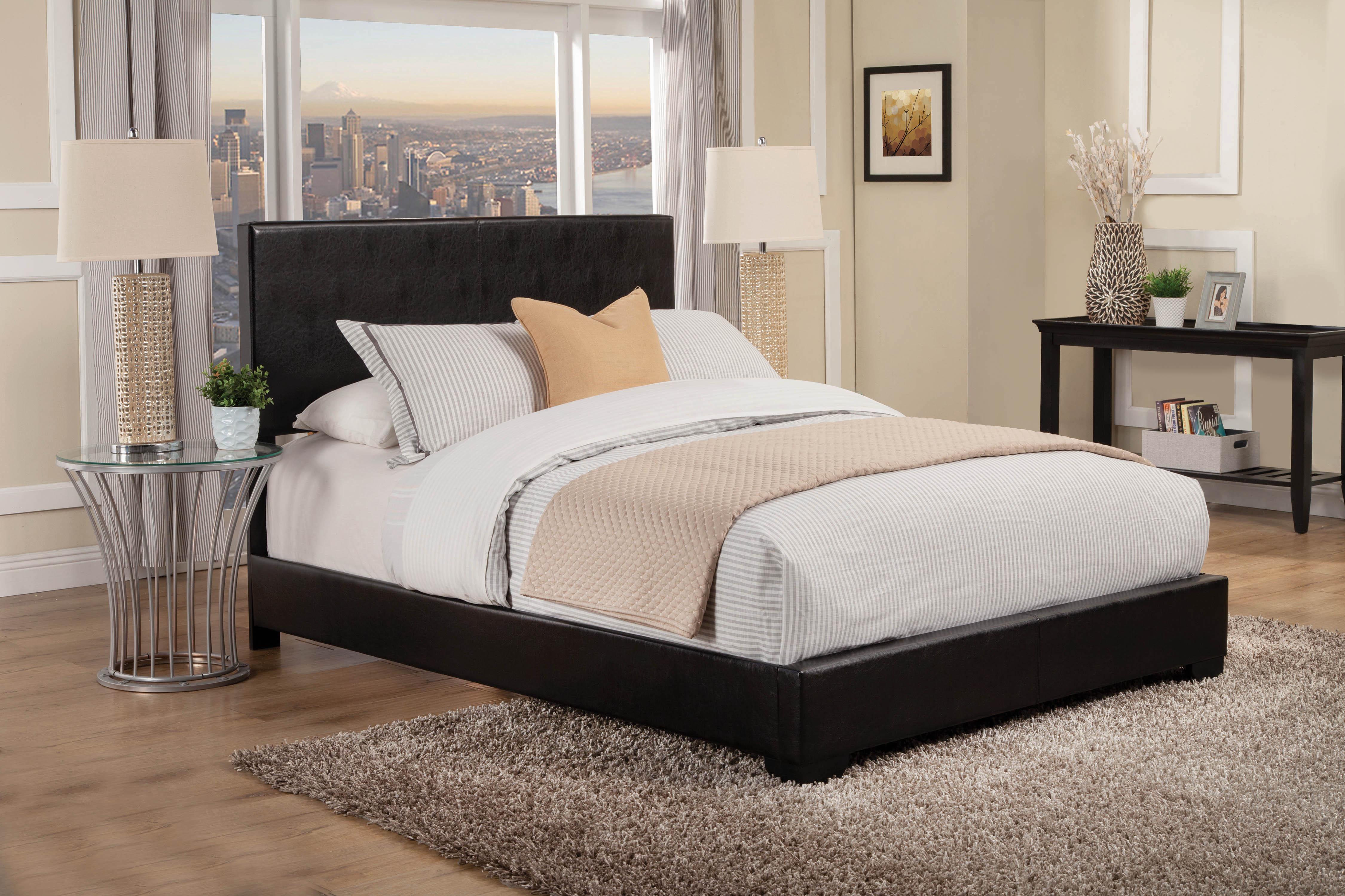 

                    
Coaster 300260KW Conner Bed Black Leatherette Purchase 
