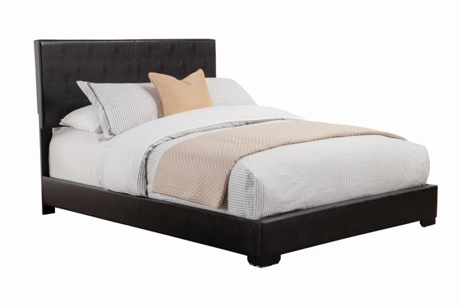 

    
Modern Black Leatherette Queen Bed Coaster 300260Q Conner
