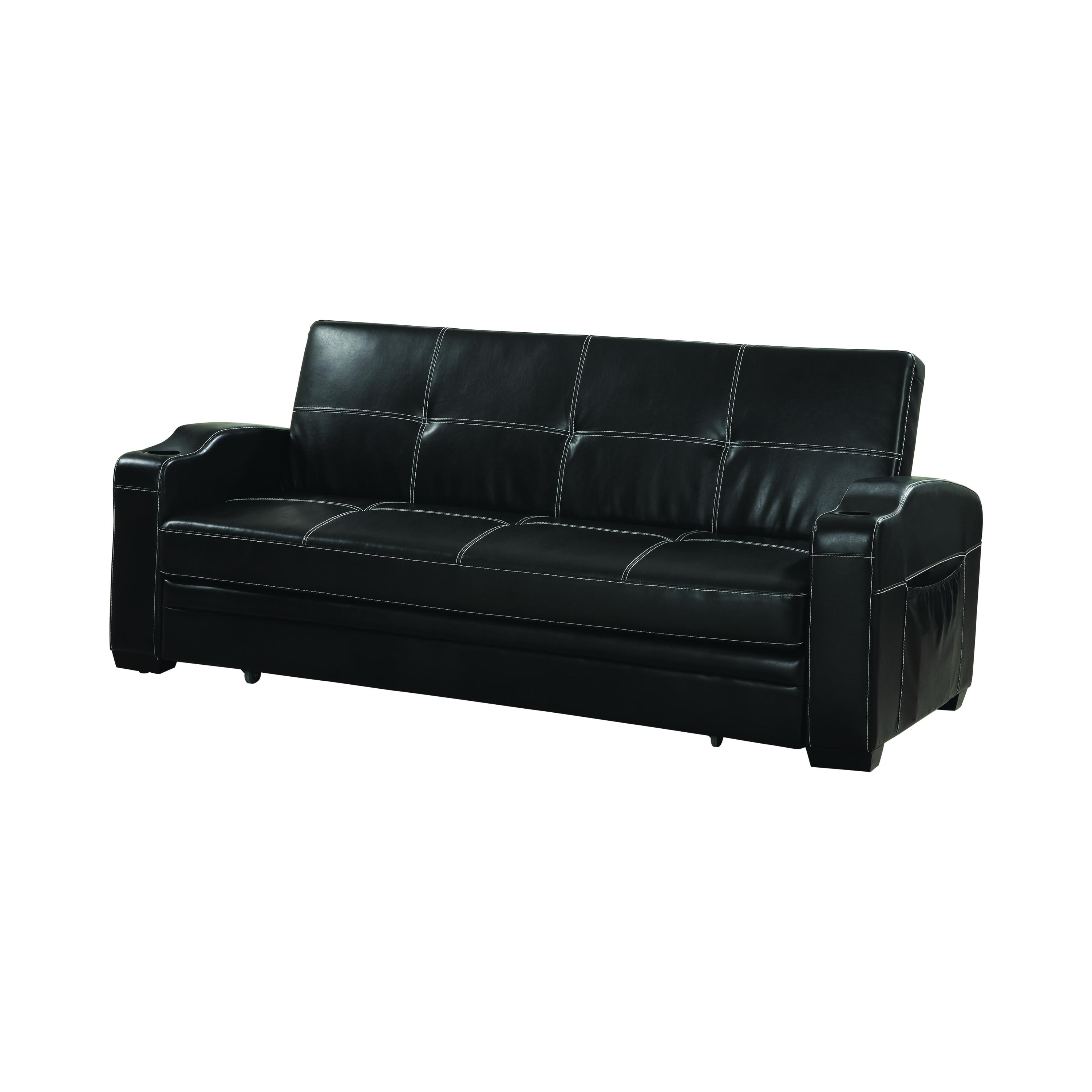 Modern Sofa bed 300132 Avril 300132 in Black Leatherette