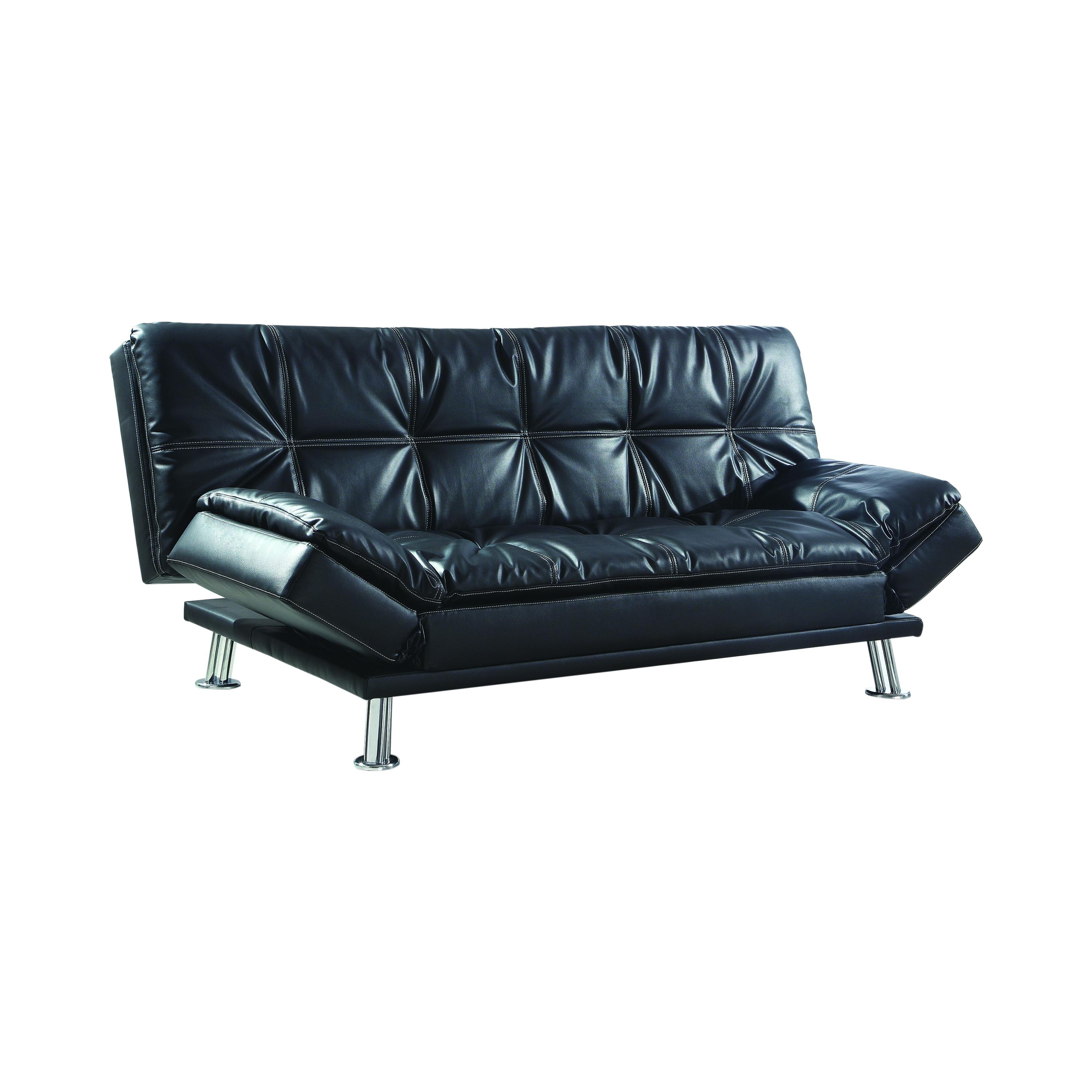Modern Sofa bed 300281 Dilleston 300281 in Black Leatherette