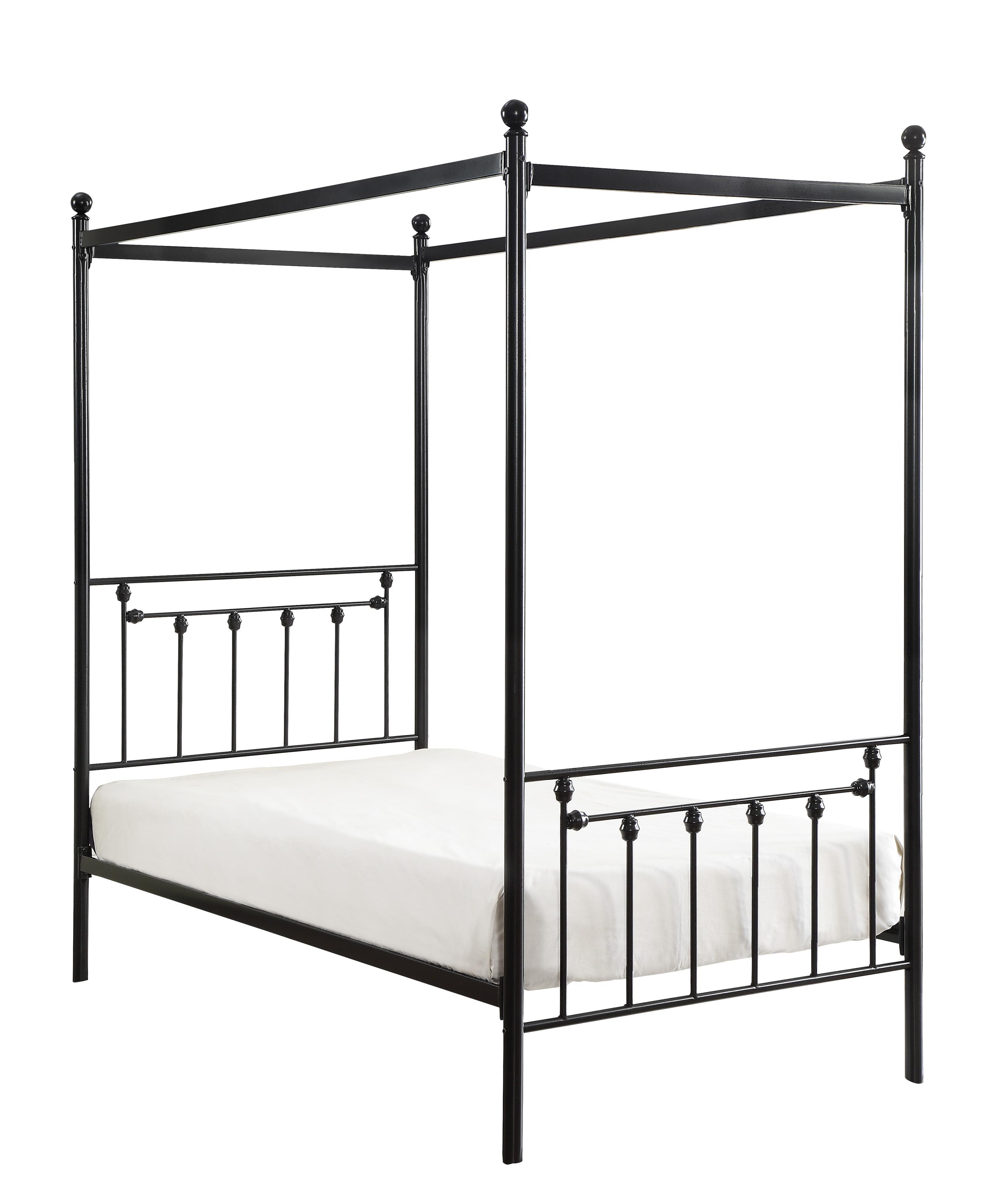 

    
Modern Black Metal Twin Canopy Bed Homelegance 1759T-1 Rapa
