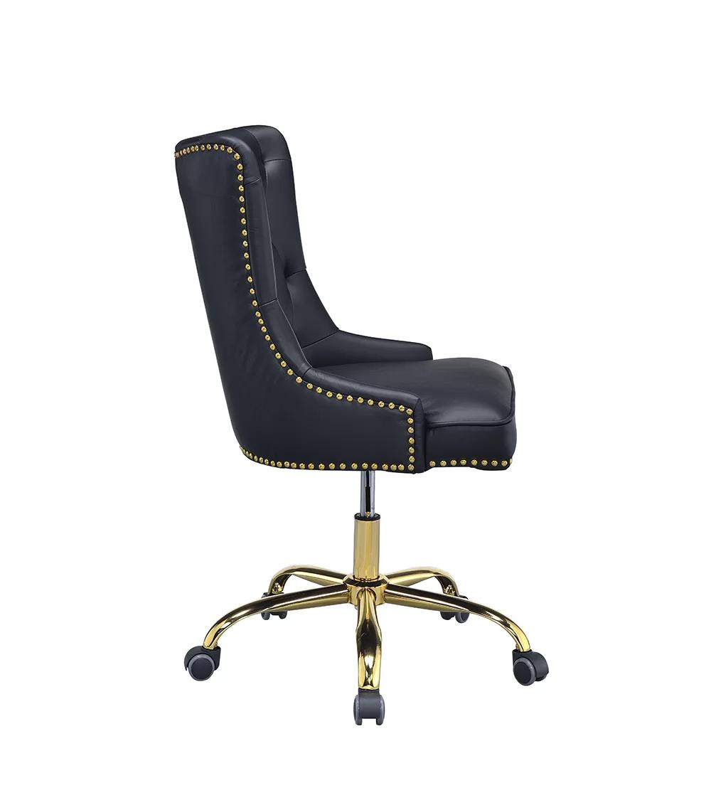 

    
Modern Black PU & Gold Office Chair by Acme Purlie 92518
