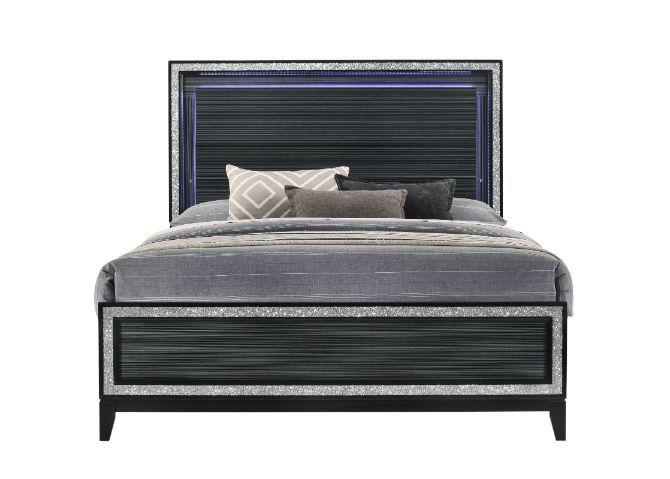 Modern, Classic Queen Bed Haiden 28430Q in Black 
