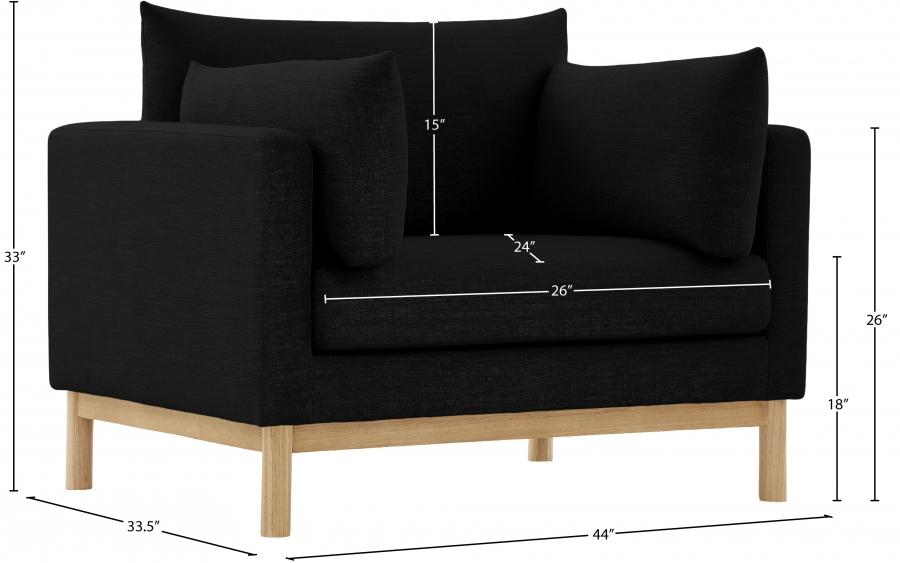 

    
 Order  Modern Black Solid Wood Chair Meridian Furniture Langham 157Black-C
