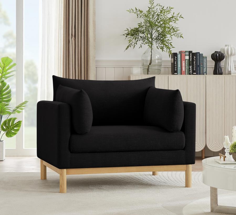 

    
Modern Black Solid Wood Chair Meridian Furniture Langham 157Black-C
