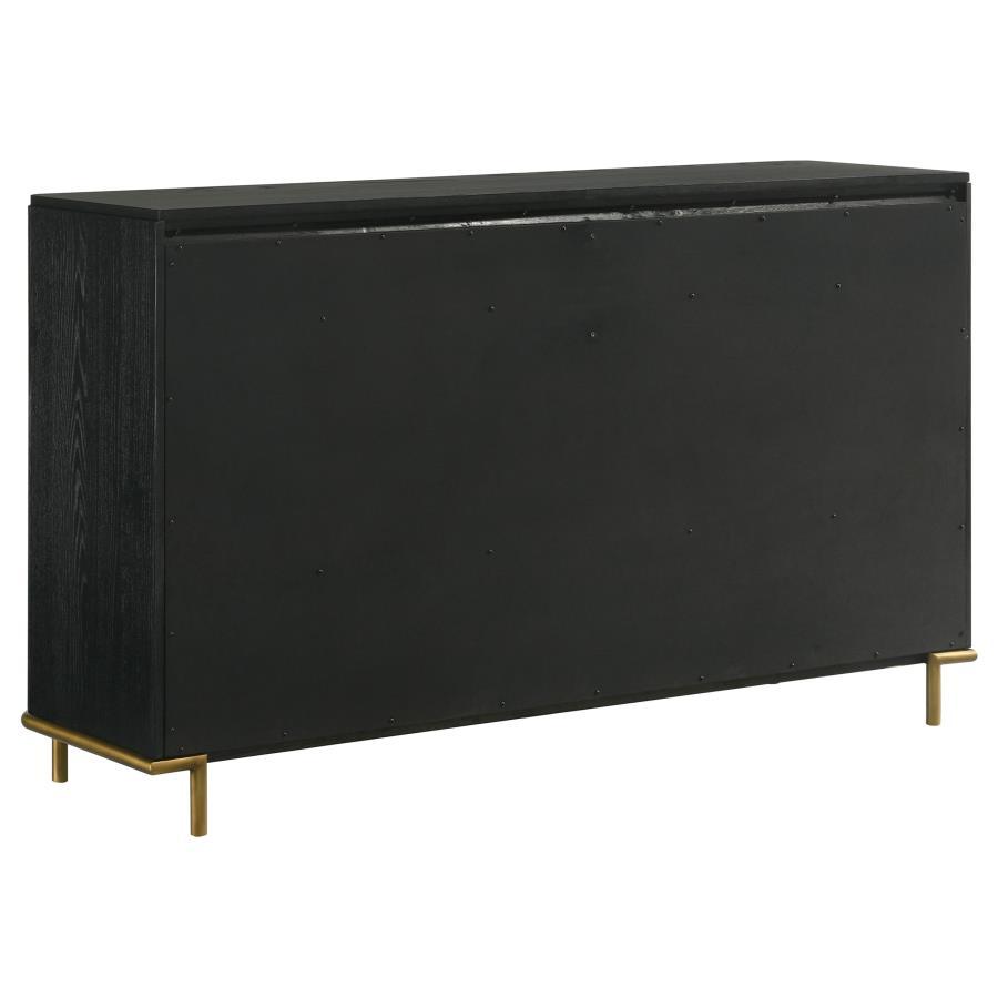 

    
 Photo  Modern Black Solid Wood King Panel Bedroom Set 6PCS Coaster Arini 224330KE
