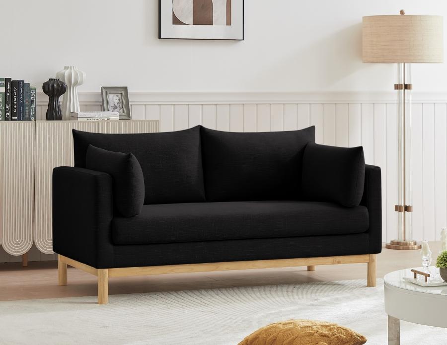 

    
 Photo  Modern Black Solid Wood Living Room Set 2PCS Meridian Furniture Langham 157Black-S-2PCS
