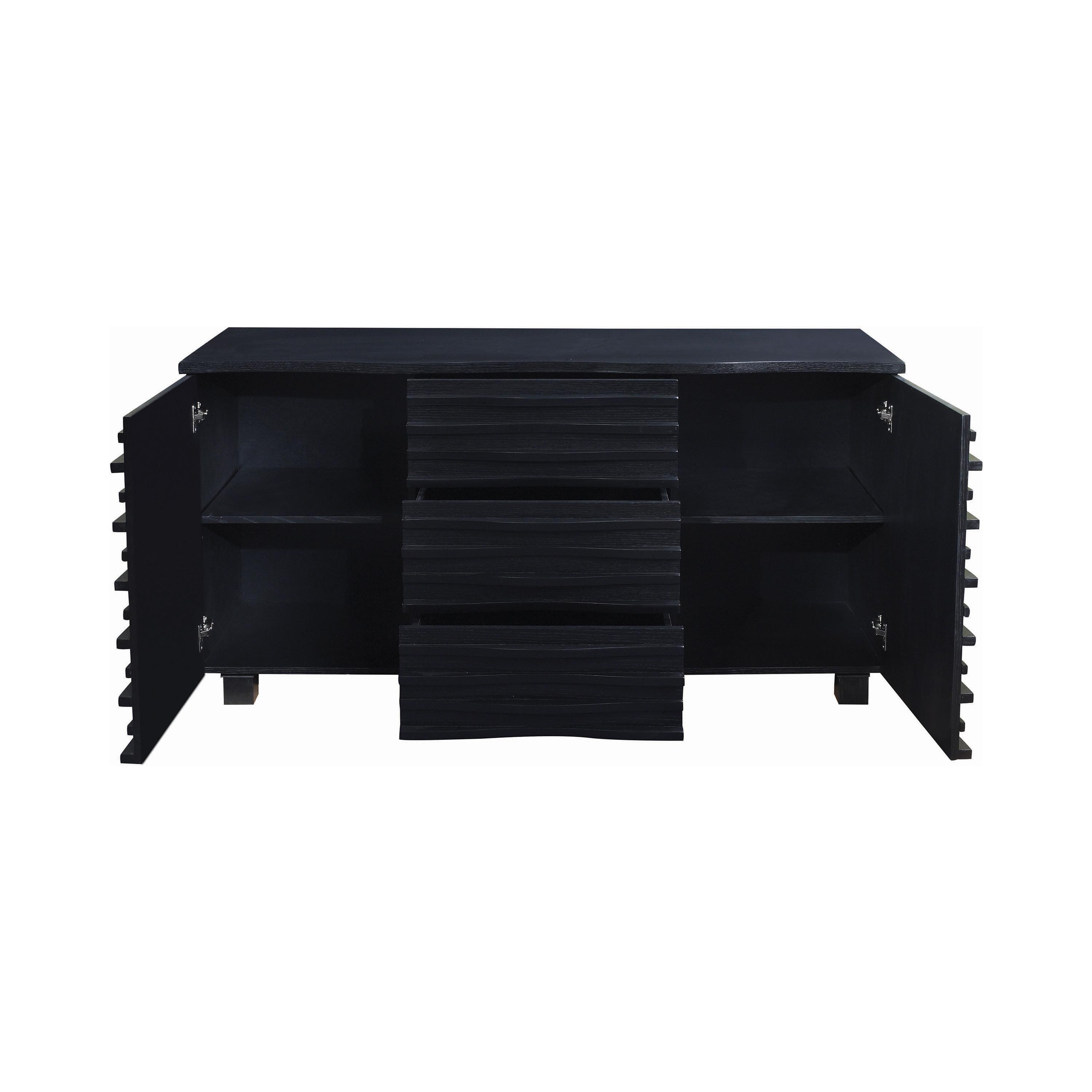 

    
Modern Black Solid Wood Server Coaster 102065 Stanton
