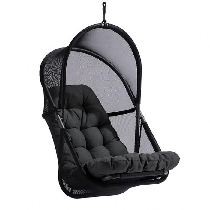Modern Outdoor Swing Chair Breeze Outdoor Swing Chair GM-1010BK GM-1010BK in Black Polyester