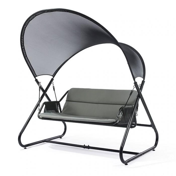 Modern Outdoor Swing Chair Sandor Outdoor Swing Chair GM-1013BK GM-1013BK in Black Polyester