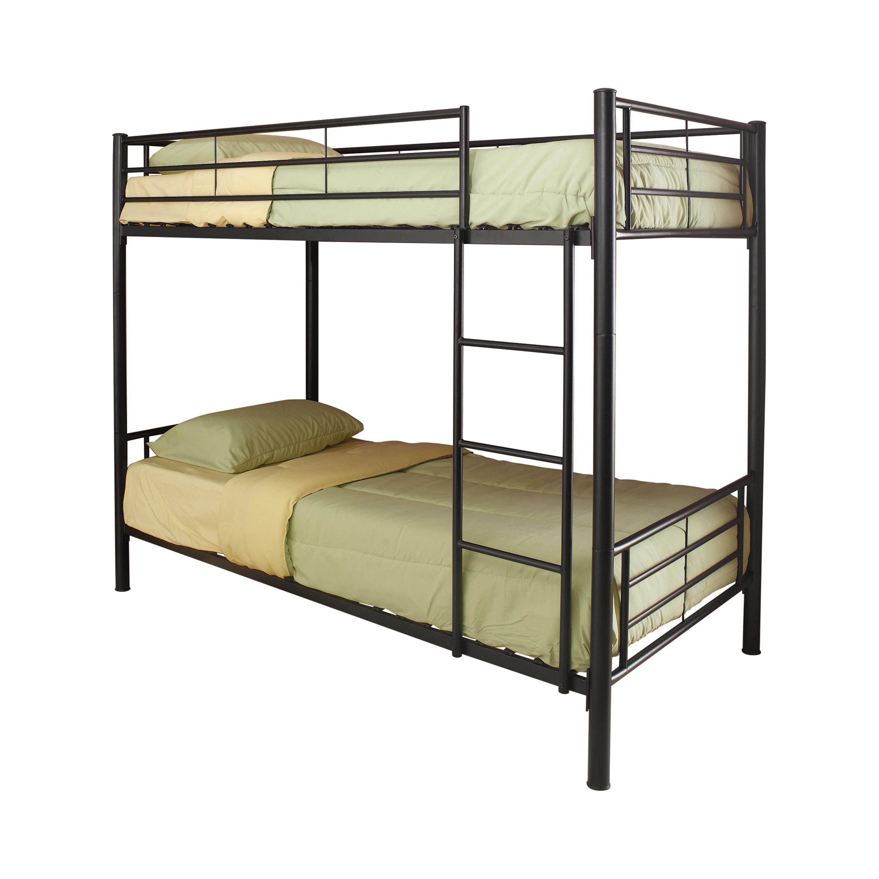 

    
Modern Black Steel Twin/Twin Bunk Bed Coaster 460072B Hayward
