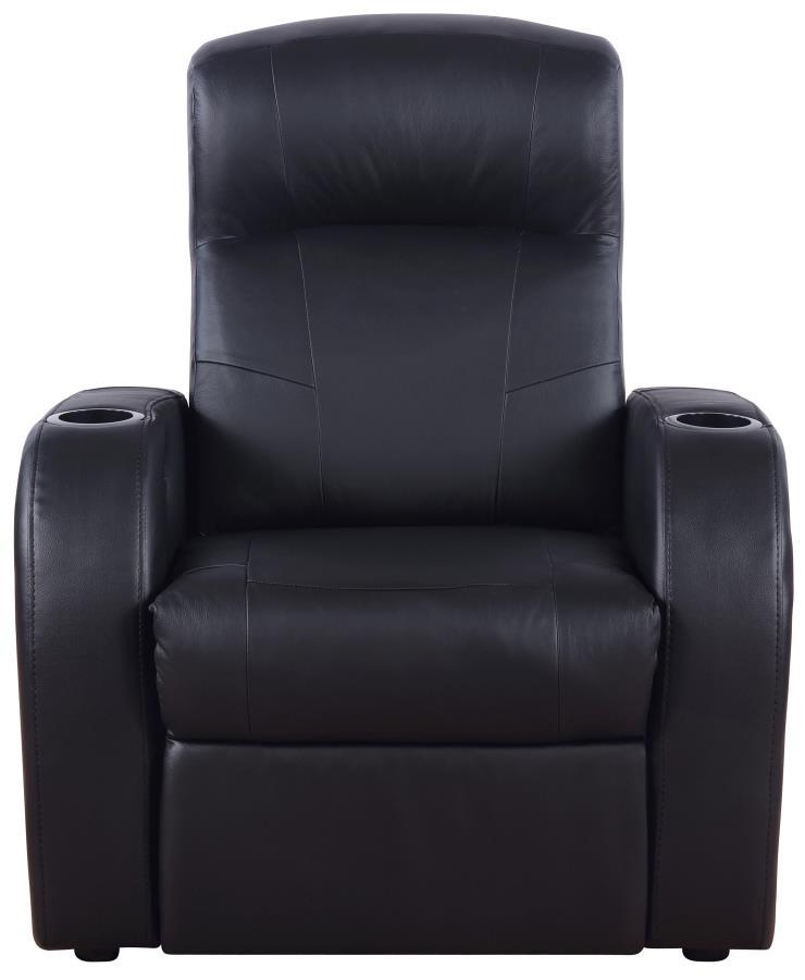 

    
Modern Black Top Grain Leather Match Recliner Coaster 600001 Cyrus
