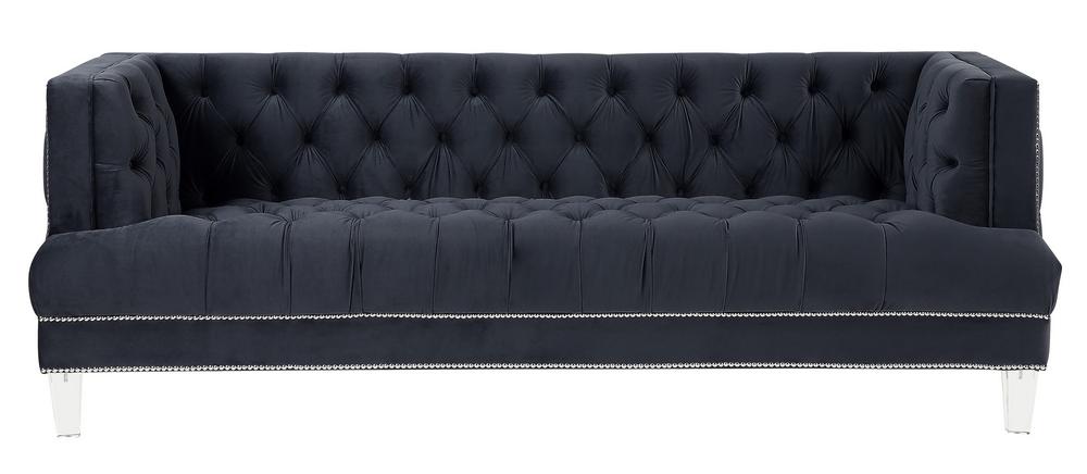 

                    
Acme Furniture Ansario Sofa and Loveseat Set Black Velvet Purchase 
