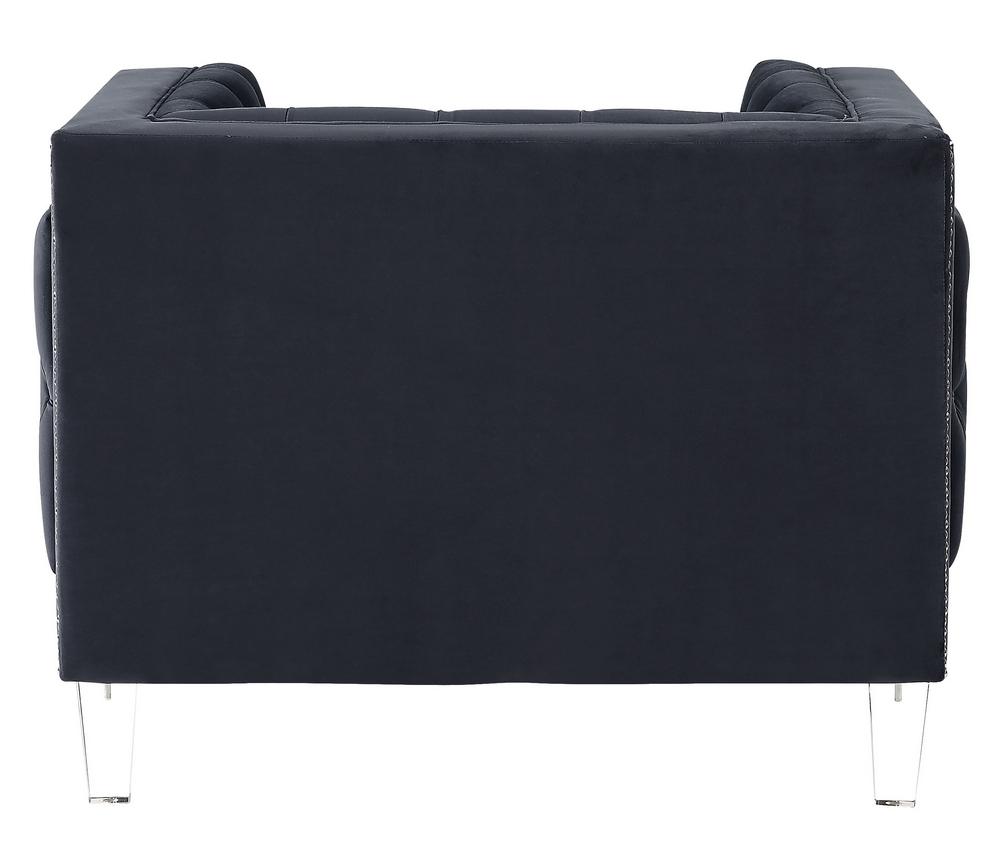 

    
 Shop  Modern Black Velvet Sofa + Loveseat + Chair by Acme Ansario 56460-3pcs
