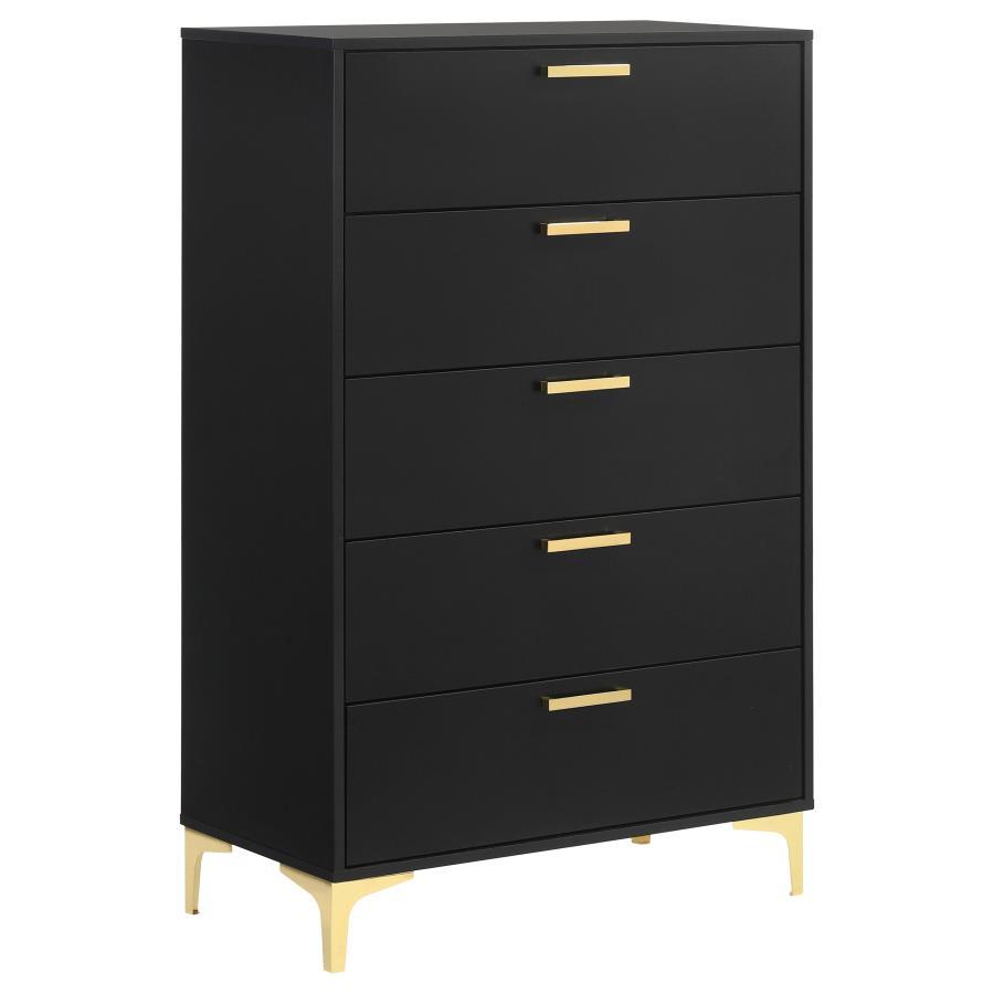 Contemporary, Modern Chest Kendall Chest 224455-C 224455-C in Gold, Black 
