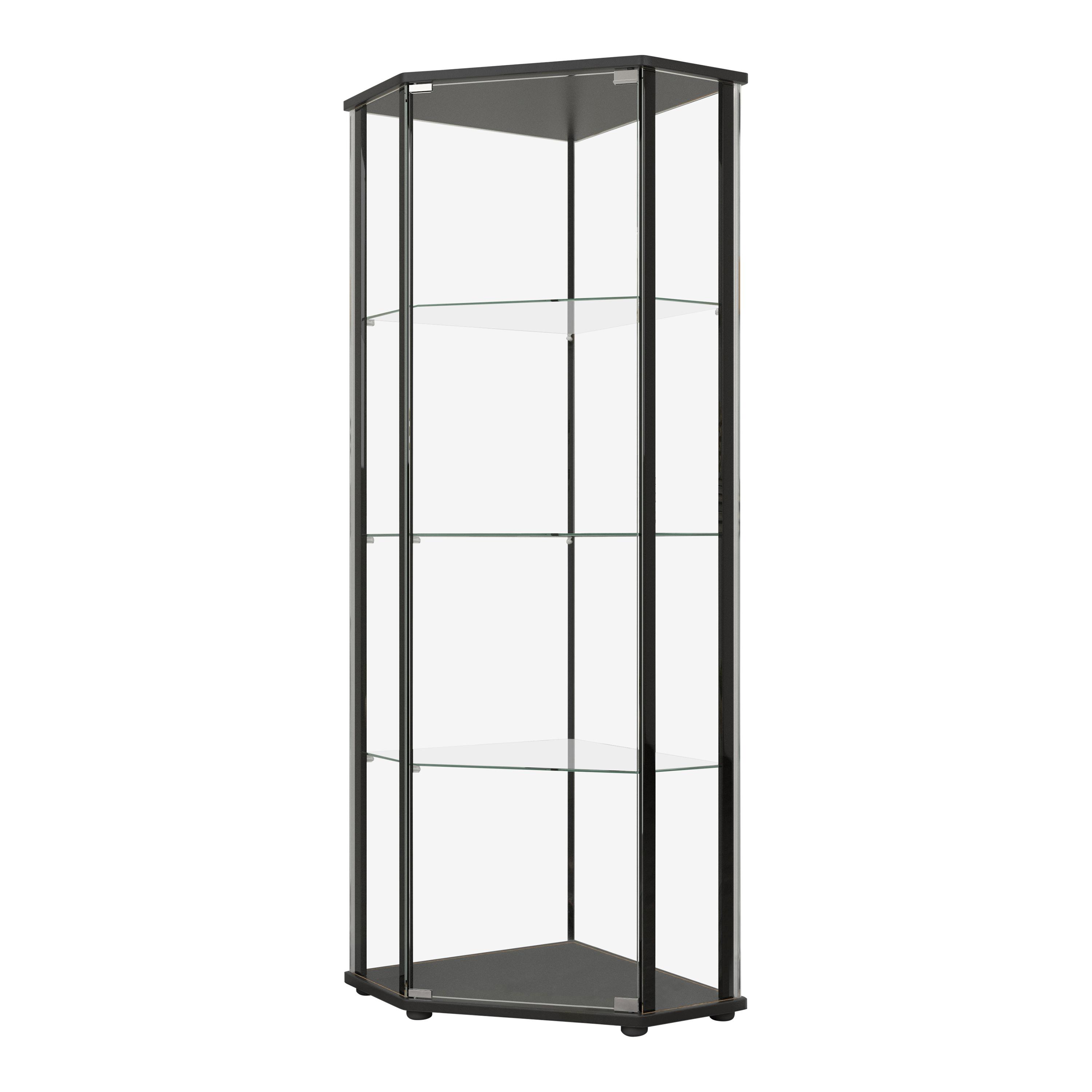 

    
Modern Black Wood & Clear Tempered Glass Curio Cabinet Coaster 953234
