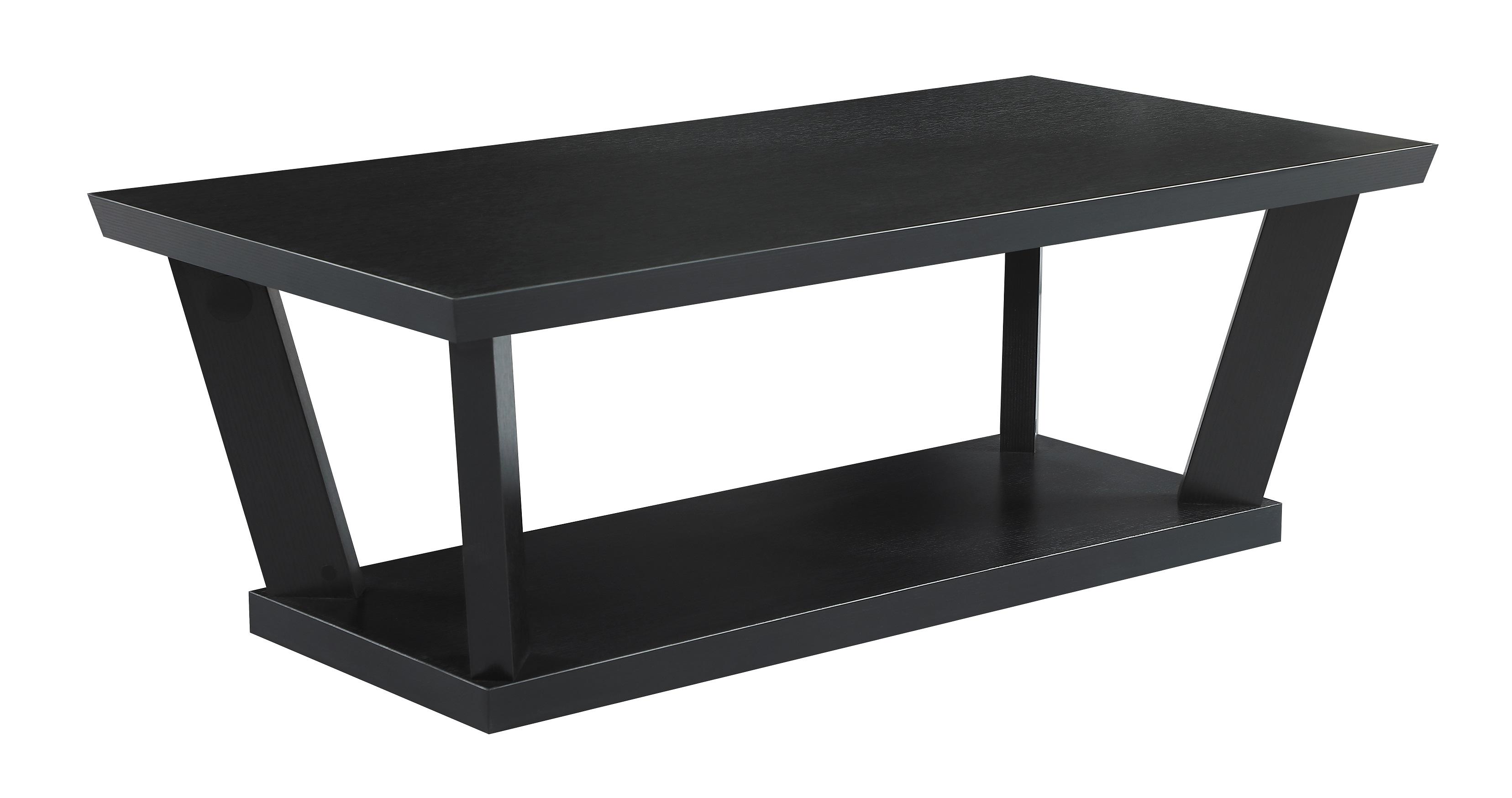 

    
Modern Black Wood Coffee Table Set 3pcs Coaster 753434
