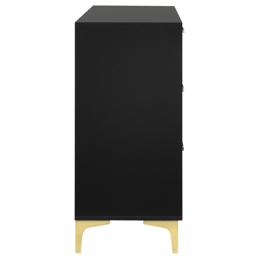 

                    
Buy Modern Black Wood Dresser With Mirror 2PCS Coaster Kendall 224453
