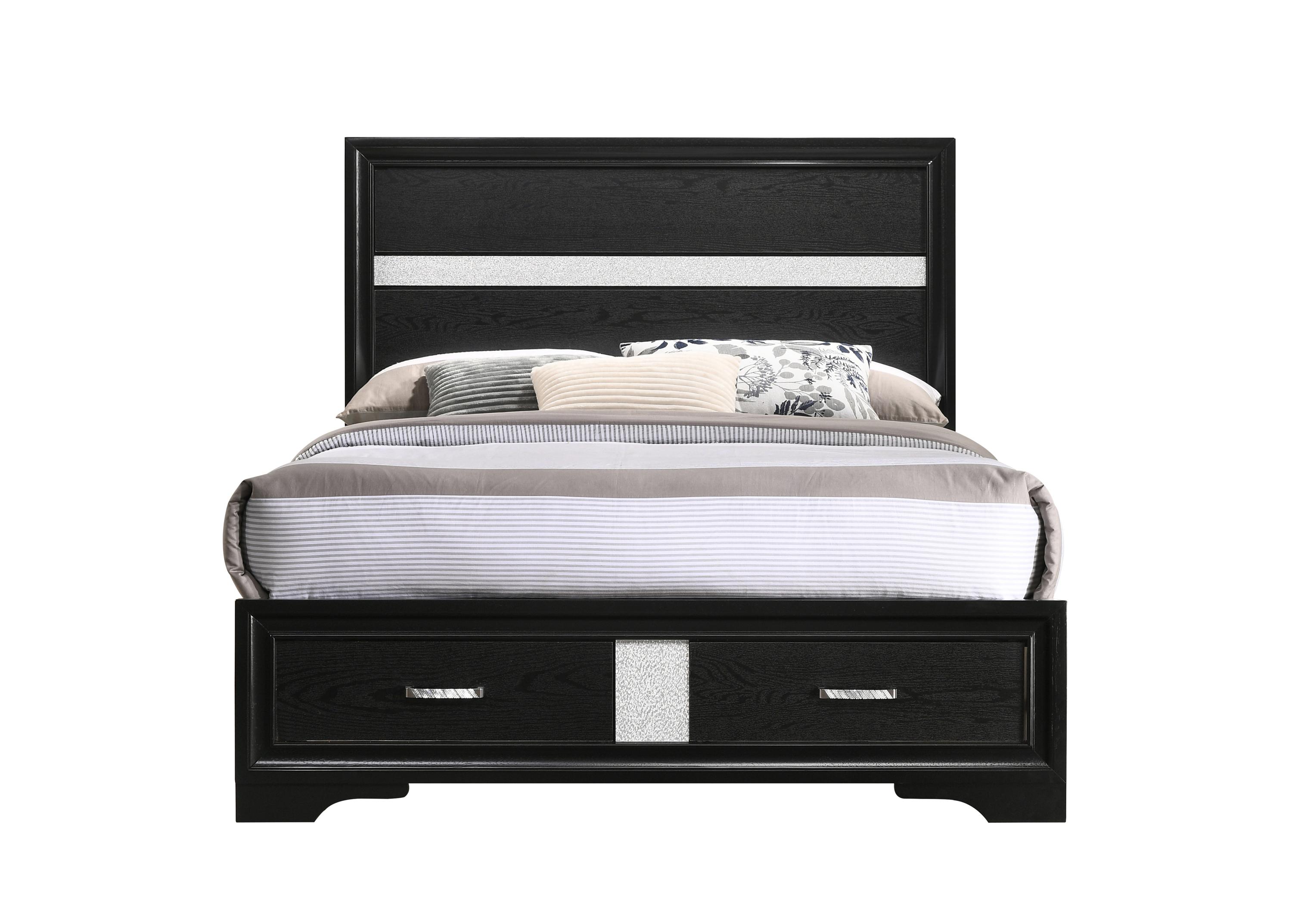 

    
Modern Black Wood Full Storage Bed Coaster 206361F Miranda
