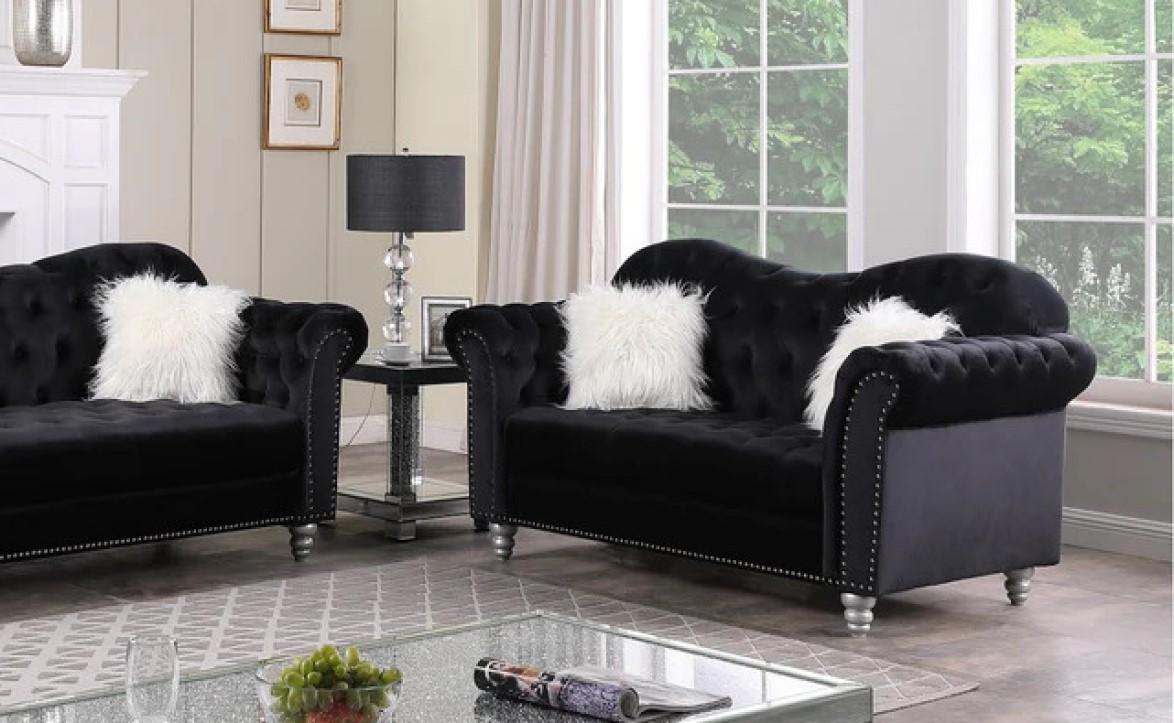 

    
McFerran Furniture SF7140 Living Room Set 2PCS SF7140-S-2PCS Living Room Set Black SF7140-S-2PCS
