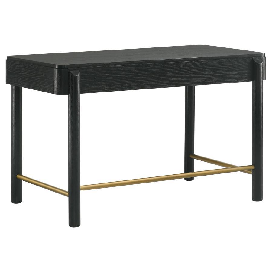 

    
Modern Black Wood Vanity Desk with Mirror Set 2PCS Coaster Arini 224337
