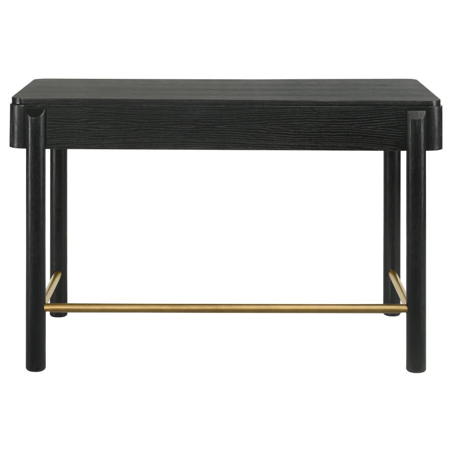 

    
 Shop  Modern Black Wood Vanity Desk with Mirror Set 2PCS Coaster Arini 224337
