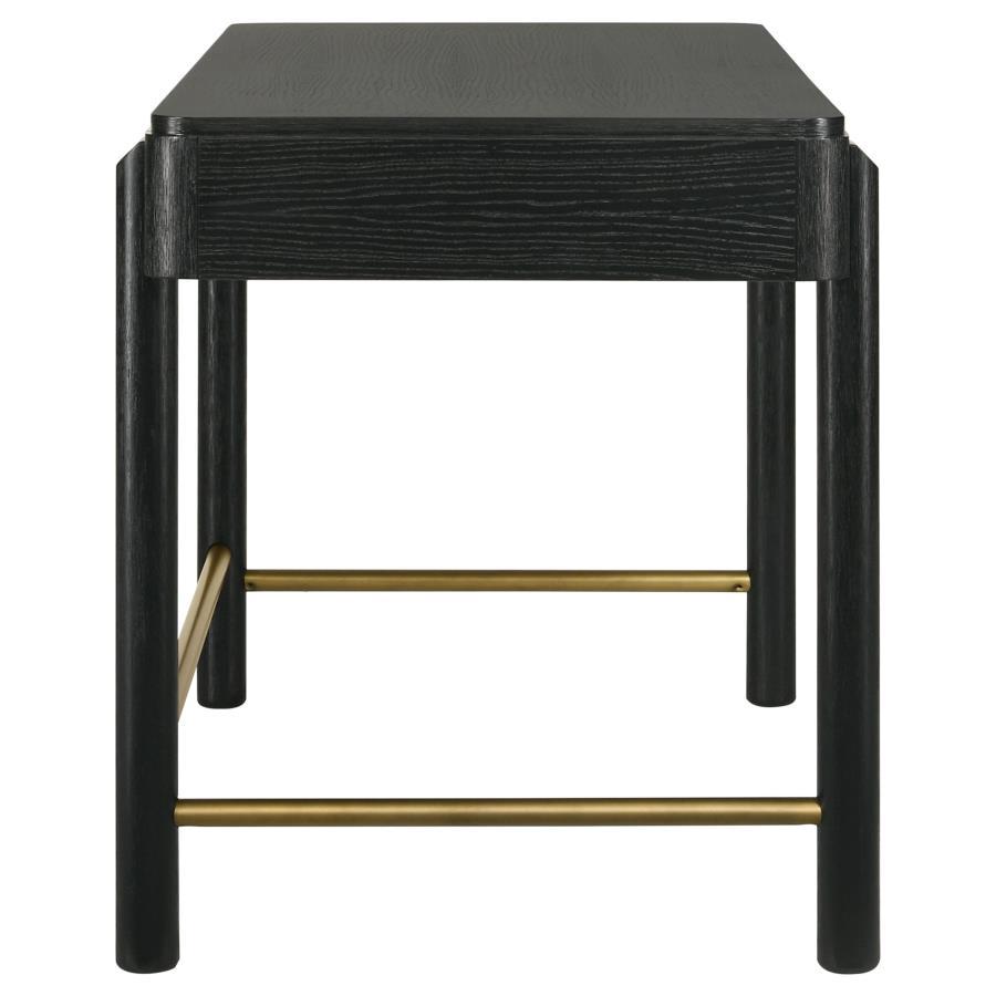 

    
 Photo  Modern Black Wood Vanity Desk with Mirror Set 2PCS Coaster Arini 224337
