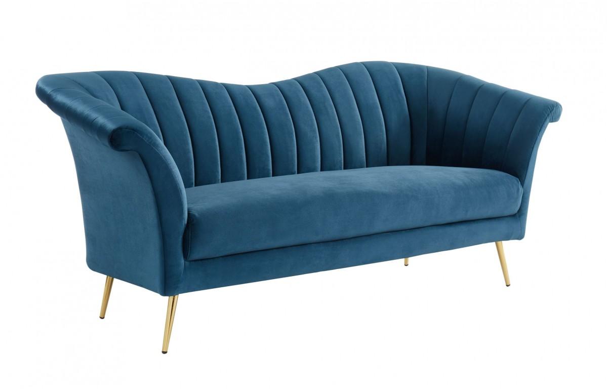 Modern Sofa Rilo VGHCJYM2028-BLUE in Blue Fabric