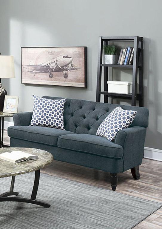

    
Poundex Furniture F6941 Sofa Loveseat Blue F6941

