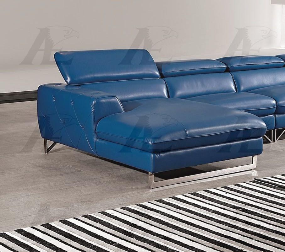 

                    
American Eagle Furniture EK-L030-BLUE Sectional Sofa Blue Full Leather Purchase 
