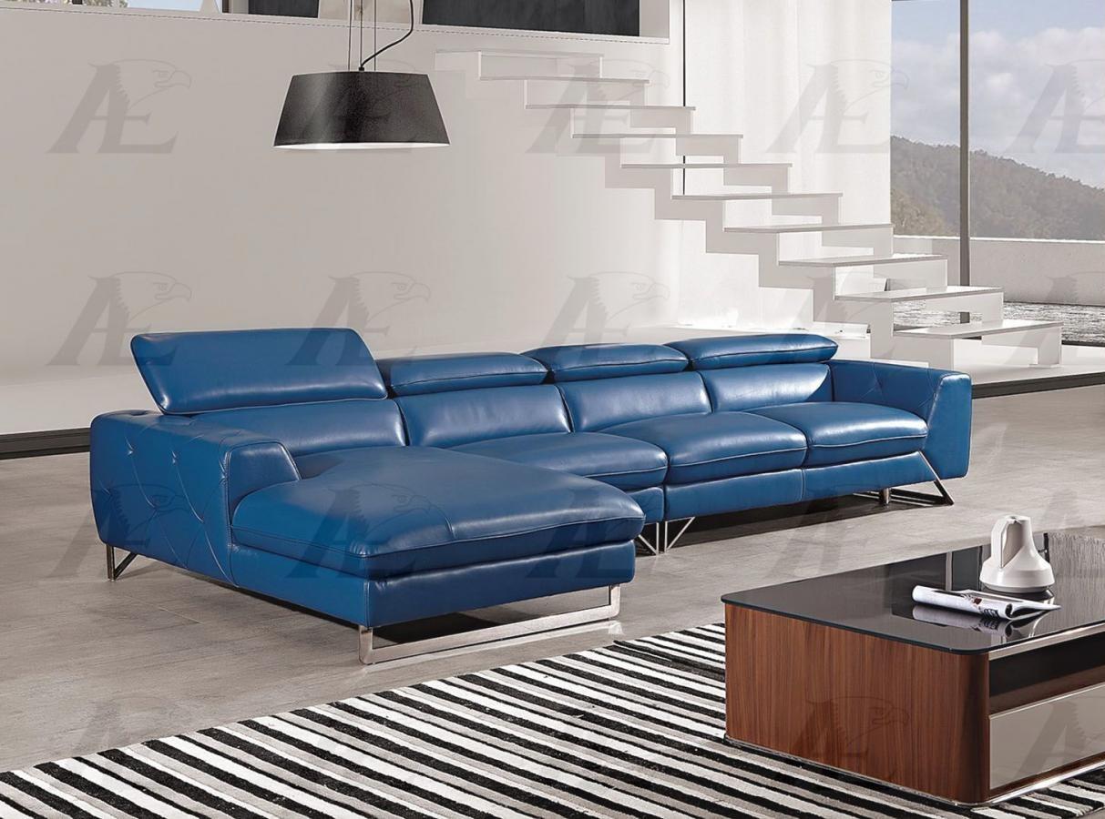 

    
Blue Full Italian Leather Sectional Sofa RIGHT EK-L030-BLUE American Eagle
